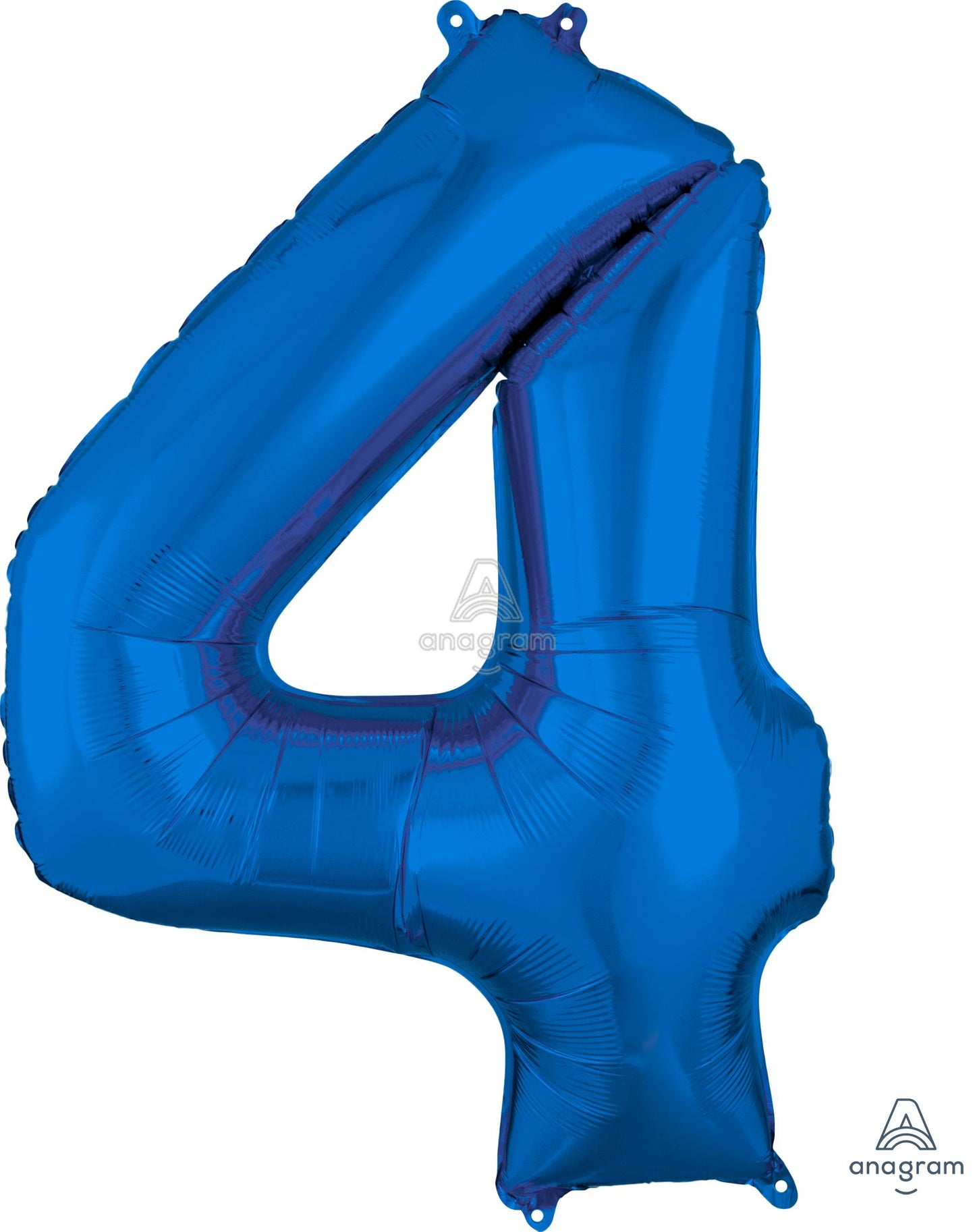 Floating Blue Number "4" Balloon (3 Foot or 34 Inch)