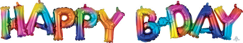 Air-Filled Rainbow Phrase BDay