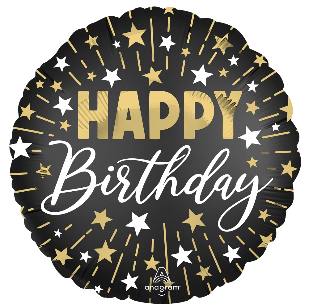 Happy Birthday Stars Balloon (18 Inch)