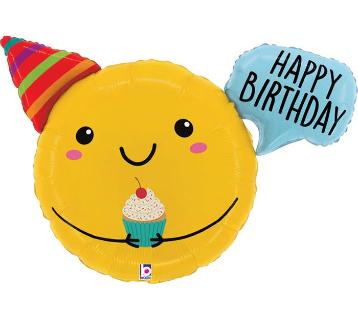 Smiley Says Happy Birthday Balloon (32 Inch)