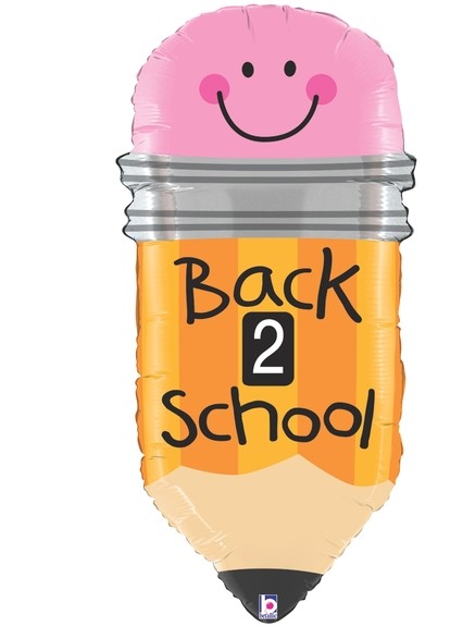 Back 2 School Pencil 34" Foil Balloon (D)