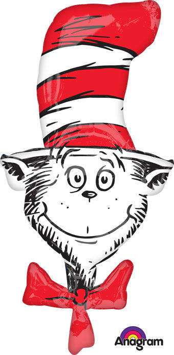 Dr. Seuss Cat in the Hat Head Balloon (42 Inch)