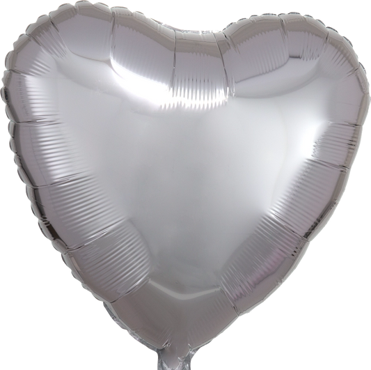 Silver Heart Balloon (18 Inch)