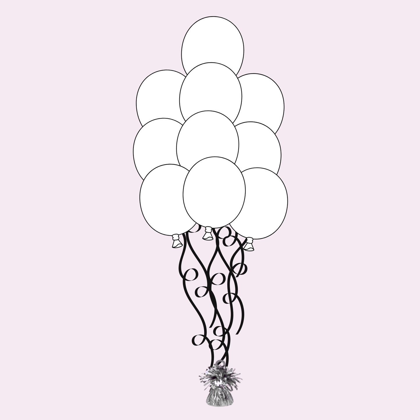 Custom 10 Piece Latex Balloon Bouquet
