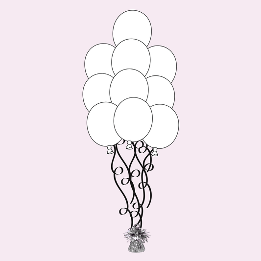 Custom 10 Piece Latex Balloon Bouquet