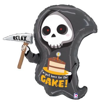 Happy Birthday Grim Reaper Birthday Cake Balloon (25 Inch)