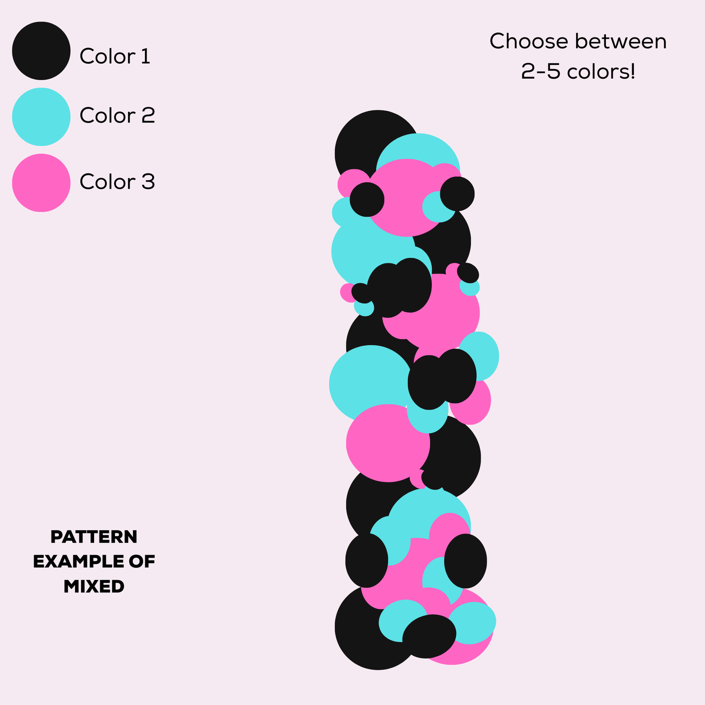 Custom 5 Foot Organic Balloon Column