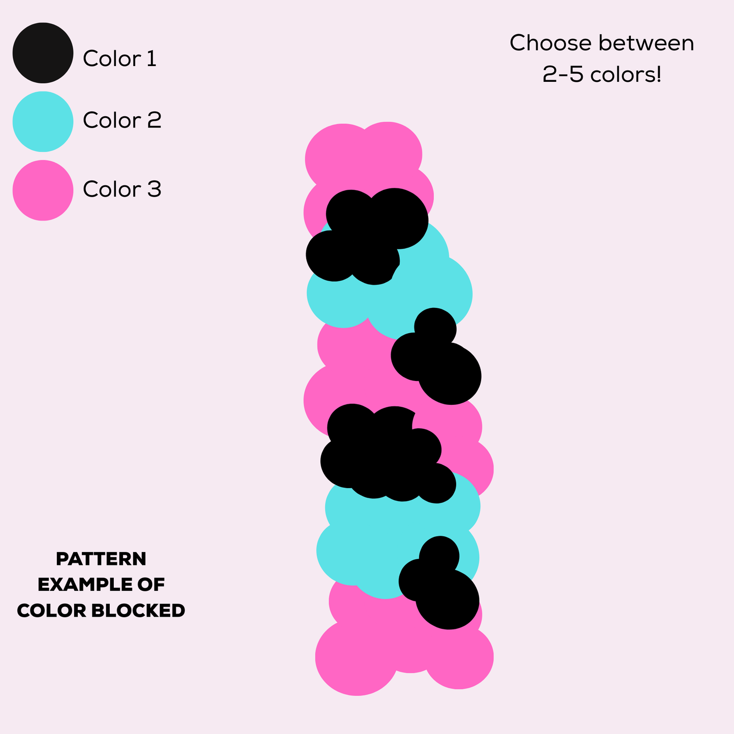 Custom 5 Foot Organic Balloon Column