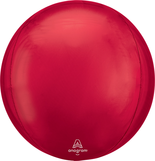 Red Solid Orbz Balloon (15 Inch)