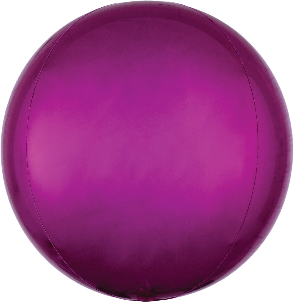 Bright Hot Pink Solid Orbz Balloon (15 Inch)