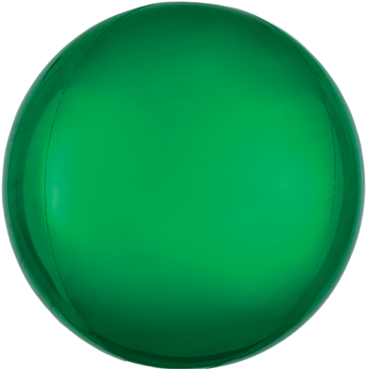 Green Solid Orbz Balloon (15 Inch)