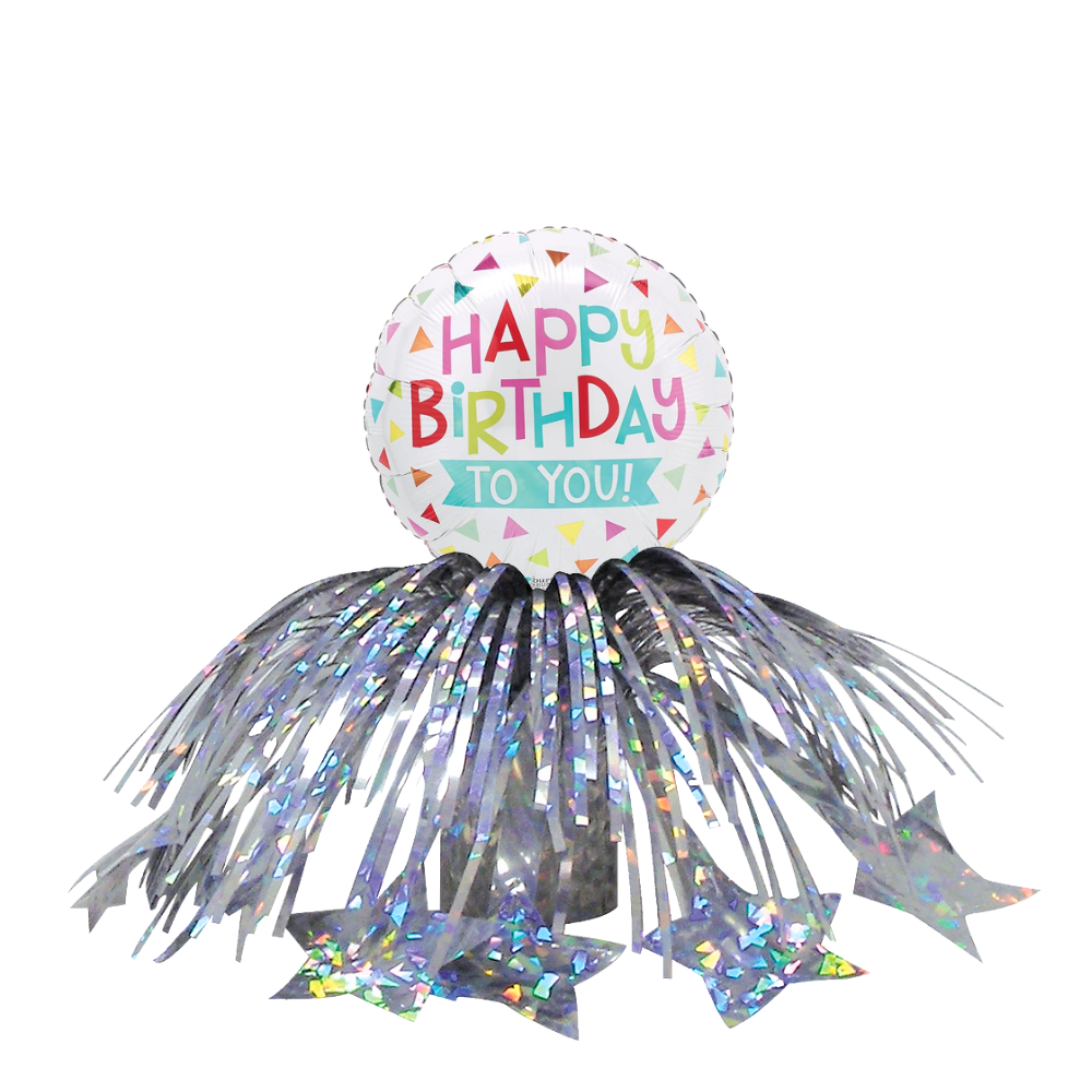 Silver Classic Birthday Mini Table Centerpiece