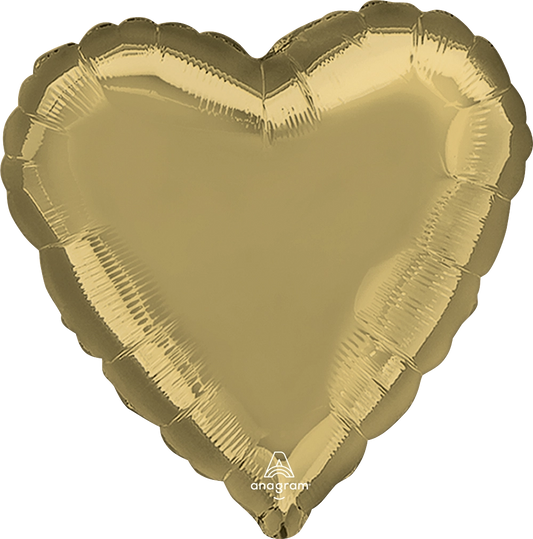 White Gold Heart Balloon (18 Inch)