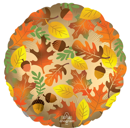 Satin Fall Leaves Foil Balloon