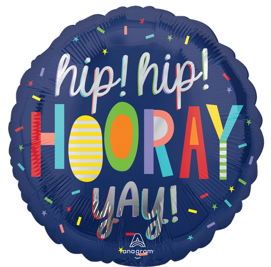 Hip! Hip! Hooray Yay! Balloon (18 Inch)