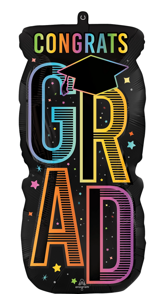 Satin Cosmic Congrats Grad Marquee Balloon