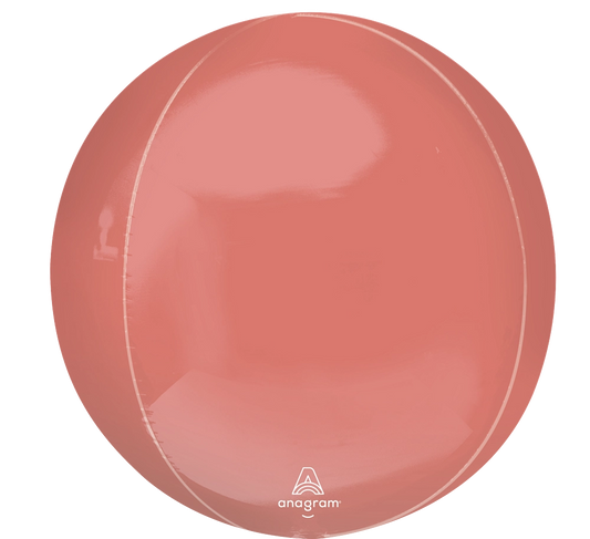 Coral Solid Orbz Balloon (15 Inch)