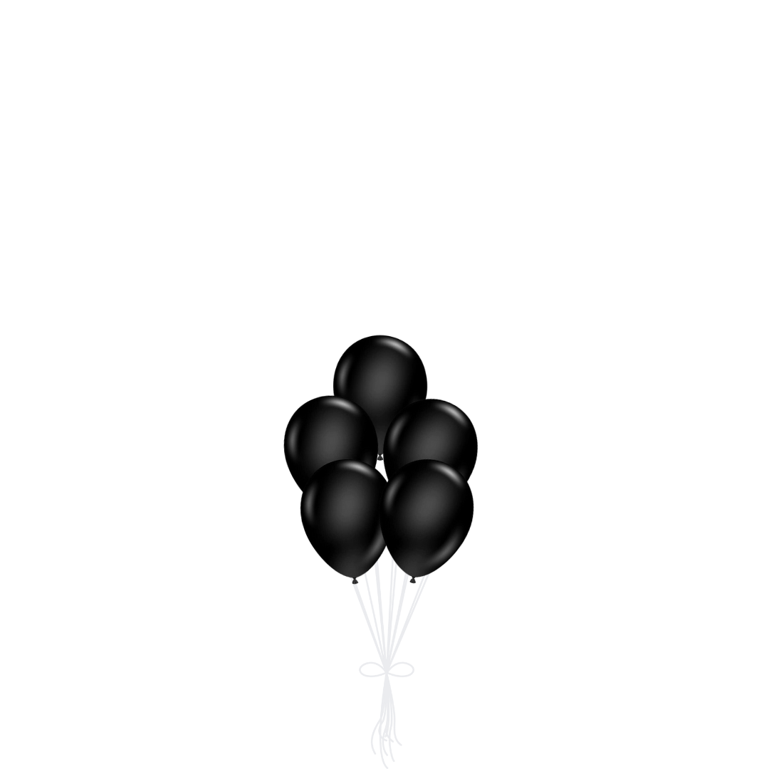 All Blacks 5 Piece Latex Bouquets