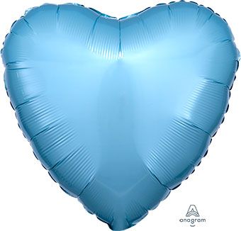 Pearl Pastel Blue Heart (18 Inch)