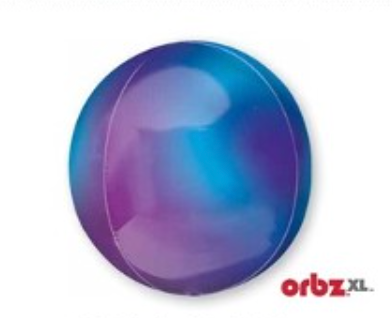 Blue Aura Stardust Orbz Foil Balloon (16 Inch)
