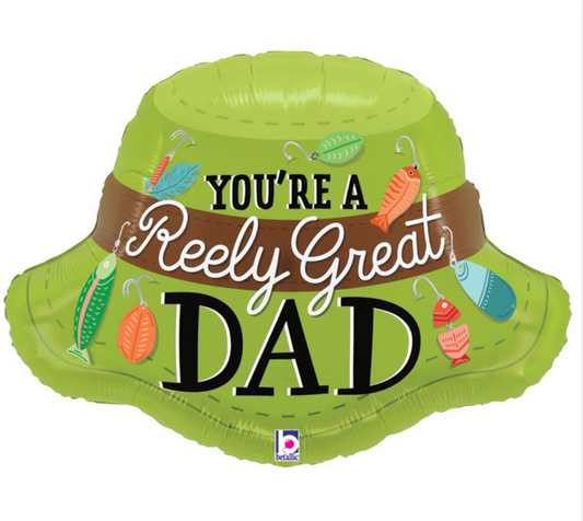 You're a Reely Great Dad Fishing Hat Balloon
