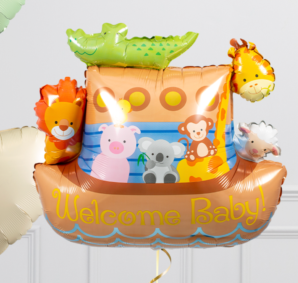 Welcome baby! Noah's Ark Foil Balloon