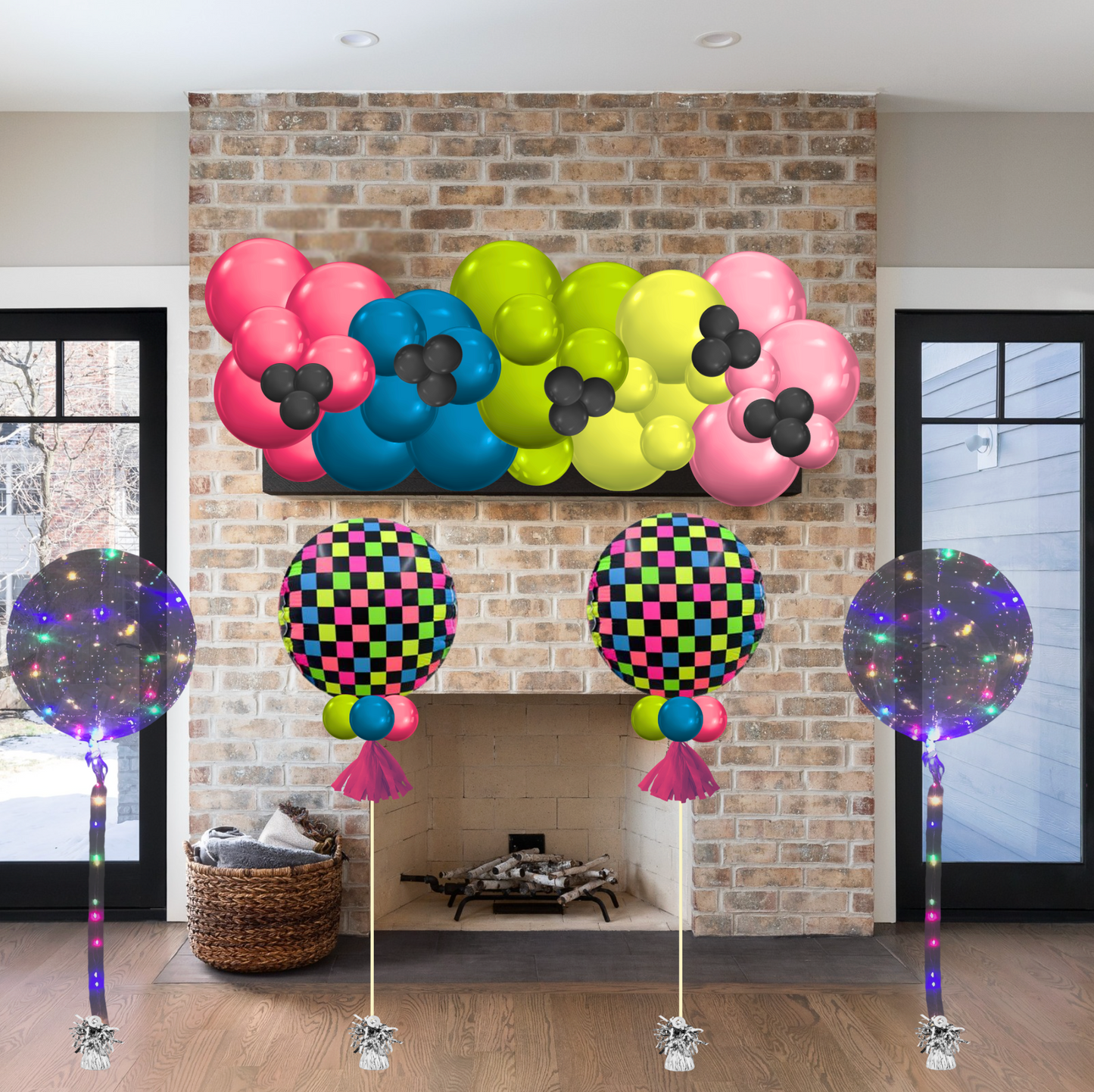 Neon Blacklight Balloon Decor Package