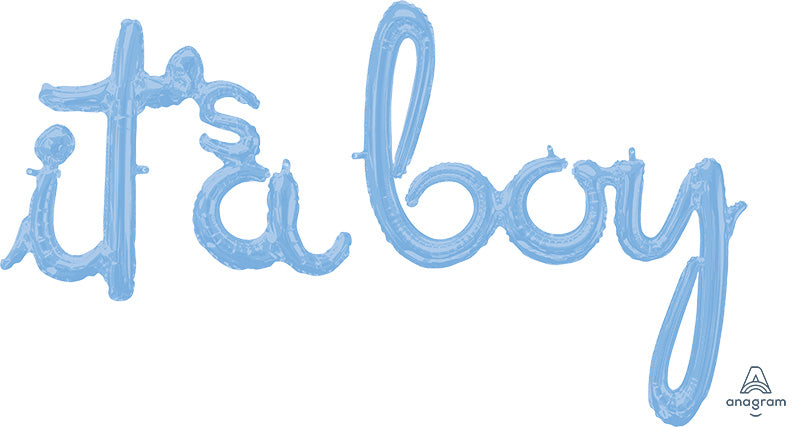 Air-Filled, Non-Floating It's a Boy, It's a Girl Banner Balloons (27 Inch)
