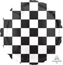 Black and White Checkered Pattern Balloon (18 Inch)