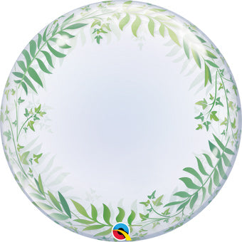 Elegant Greenery Fern Deco Bubble Balloon