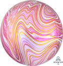 Pink Marblez Orbz Foil Balloon (16 Inch)