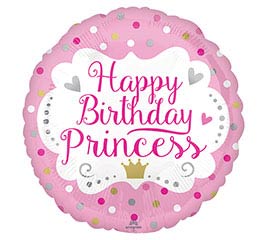 Happy Birthday Princess Balloon (18 Inch)