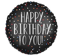 Happy Birthday to You Satin Dots