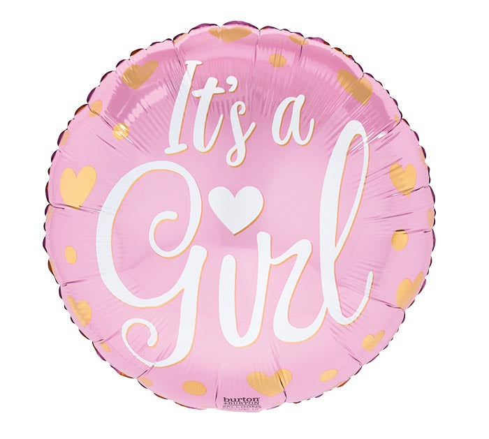 It's A Girl Gold Dots Balloon (18 Inch)