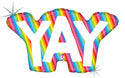 Yay Rainbow Large Foil Balloon